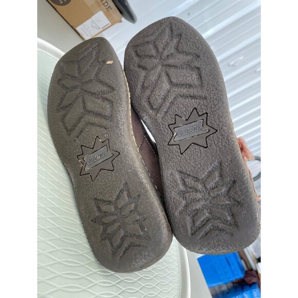 Cabelas Leather Shearling Lined Winter Boots Womens 8 Brown Buckle Strap Outdoor - Picture 5 of 10